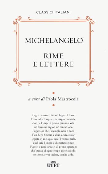 Rime e lettere. Nuova ediz. - Michelangelo Buonarroti - Libro UTET 2021, Classici italiani | Libraccio.it