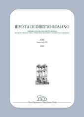 Rivista di diritto romano. Nuova Serie (2022). Vol. 22