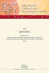Journal of educational, cultural and psychological studies (ECPS journal) (2023). Vol. 27: Special issue on emerging trends in the field of empirical research in education-Tendenze emergenti nel campo della ricerca empirica in educazione. Part II