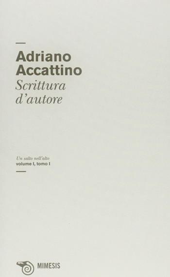 Un salto nell'alto. Vol. 1/1: Scrittura d'autore - Adriano Accattino - Libro Mimesis 2012, Salto nell'alto | Libraccio.it