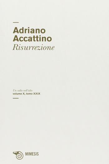 Risurrezione - Adriano Accattino - Libro Mimesis 2012, Salto nell'alto | Libraccio.it