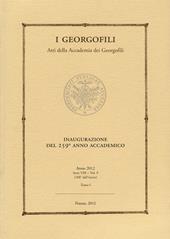 I Georgofili. Atti della Accademia dei Georgofili. Vol. 9\1: Inaugurazione del 259º anno accademico.