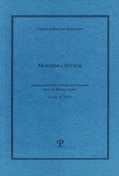 Moderni e antichi. Quaderni del Centro di studi sul classicismo diretti da Roberto Cardini (2022). Vol. 4