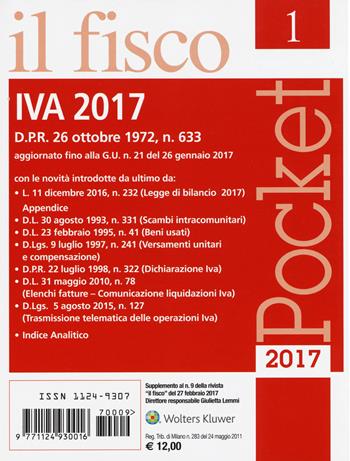 Pocket (2017). Vol. 1: IVA 2017  - Libro Il Fisco 2017 | Libraccio.it