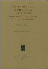 Instrumentum domesticum inscriptum proveniente da Asculum e dal suo territorio