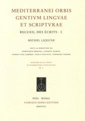 Mediterranei orbis gentium linguae et scripturae. Recueil des écrits. Vol. 1-4