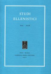 Studi ellenistici. Ediz. italiana, inglese e francese. Vol. 30
