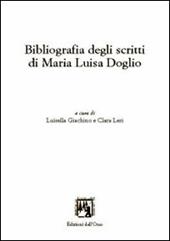 Bibliografia degli scritti di Maria Luisa Doglio