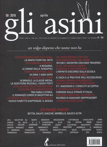 Gli asini. Rivista di educazione e intervento sociale (2018). Vol. 50  - Libro Edizioni dell'Asino 2018 | Libraccio.it