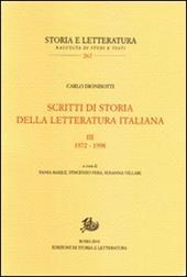 Scritti di storia della letteratura italiana. Vol. 3: 1972-1998.