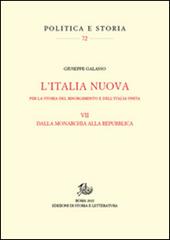 Per la storia del Risorgimento e dell'Unità d'Italia. Vol. 7: Itinerari della Nuova Italia.