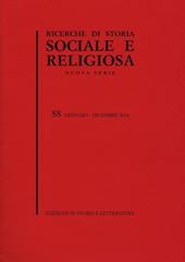 Ricerche di storia sociale e religiosa. Vol. 88
