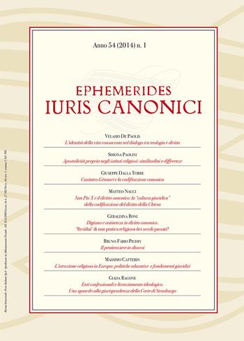 Ephemerides Iuris canonici (2014). Vol. 1  - Libro Marcianum Press 2014 | Libraccio.it