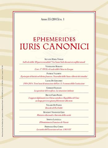 Ephemerides iuris canonici (2015). Vol. 1  - Libro Marcianum Press 2015 | Libraccio.it