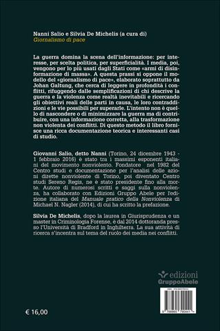 Giornalismo di pace  - Libro EGA-Edizioni Gruppo Abele 2016, Le staffette | Libraccio.it