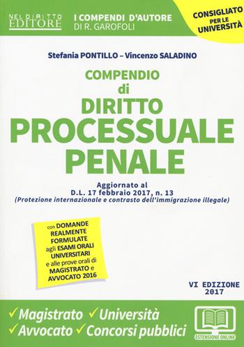 Compendio di procedura penale - Stefania Pontillo, Vincenzo Saladino - Libro Neldiritto Editore 2017, I compendi d'autore | Libraccio.it