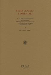 Studi classici e orientali (2015). Vol. 61\1