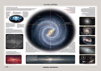 Sistema solare. Via Lattea. Carta murale astronomica  - Libro Libreria Geografica 2017 | Libraccio.it