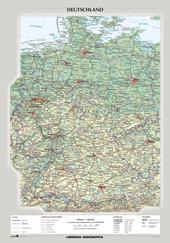 Deutschland. Carta murale geografica. Scala 1 : 800 000