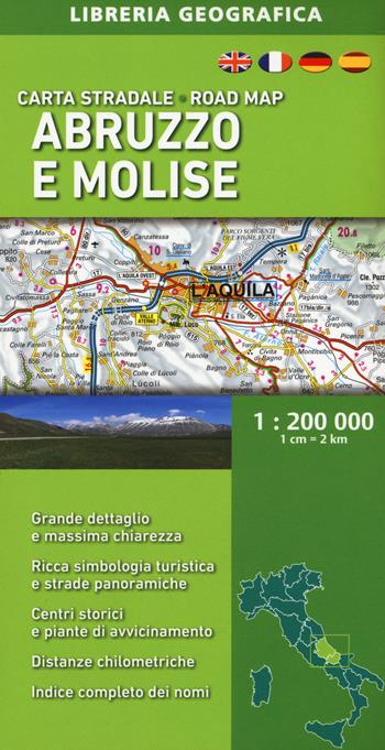 Abruzzo e Molise 1:200.000  - Libro Libreria Geografica 2018, Carte stradali regionali d'Italia | Libraccio.it