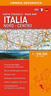 Italia nord-centro 1:500.000. Carta stradale