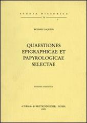 Quaestiones epigraphicae et papyrologicae selectae (1904)