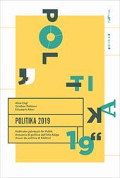 Politika 2019. Südtiroler Jahrbuch für Politik. Ediz. tedesca, italiana e inglese