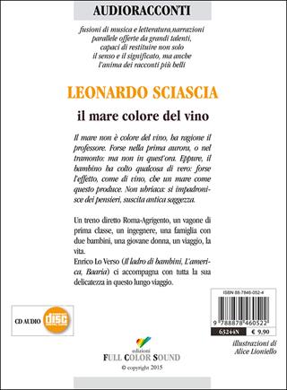 Il mare colore del vino letto da Enrico Lo Verso. Audiolibro. CD Audio - Leonardo Sciascia - Libro Full Color Sound 2015, Audioracconti | Libraccio.it