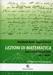 Lezioni di matematica dagli scritti di Evariste Galois. Vol. 2\1