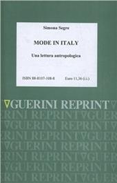 Mode in Italy. Una lettura antropologica