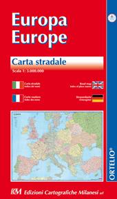 Europa.Carta stradale 1:3.000.000. Ediz. italiana, inglese, francese e tedesca