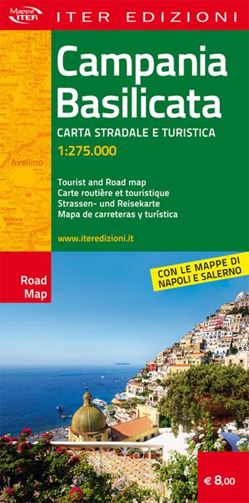 Campania e Basilicata. Carta stradale e turistica 1:275.000. Ediz. multilingue  - Libro Iter Edizioni 2015, Carte stradali | Libraccio.it
