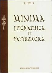 Minima epigraphica et papyrologica. Anno I. Vol. 1