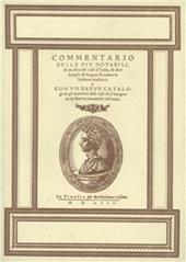 Commentario delle più notabili & mostruose cose d'Italia & altri luoghi. Catalogo de gli inventori delle cose che si mangiano & beveno