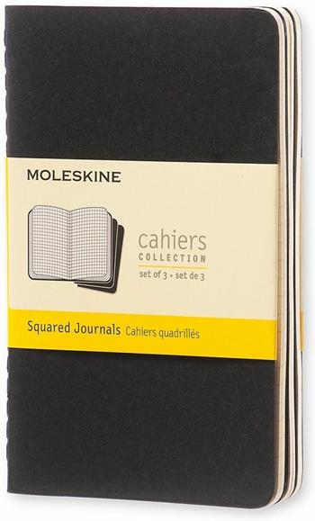 Quaderno Cahier Journal Moleskine pocket a quadretti nero. Black. Set da 3  Moleskine 2017 | Libraccio.it