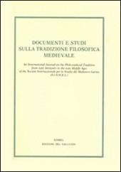Documenti e studi sulla tradizione filosofica medievale (2016). Vol. 27