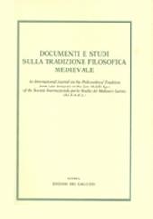 Documenti e studi sulla tradizione filosofica medievale (2019). Vol. 30