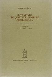 Il trattato «De quattuor generibus meditabilium»