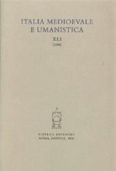 Italia medioevale e umanistica. Vol. 41