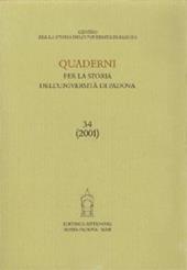 Quaderni per la storia dell'Università di Padova. Vol. 34: Roberto Ardigò, una vita interamente dedicata alla scienza, alla scuola. Atti (21 ottobre 1999)