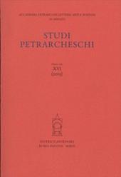 Studi petrarcheschi. Vol. 16