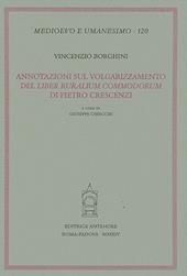 Annotazioni sul volgarizzamento del «Liber ruralium commodorum» di Pietro Crescenzi
