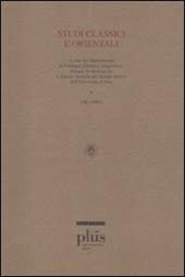 Studi classici e orientali (2007). Vol. 53