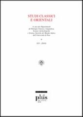 Studi classici e orientali (2010). Vol. 56