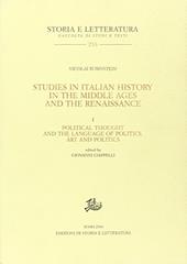 Studies in italian history in the Middle Ages and the Renaissance. Vol. 1: Political thought and the language of politics