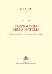 L'ontologia della materia. Giordano Bruno tra Otto e Novecento