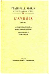 «L'Avenir» (1830-1831). Antologia degli articoli di Félicité-Robert Lamennais e degli altri collaboratori