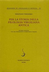 Per la storia della filologia virgiliana antica