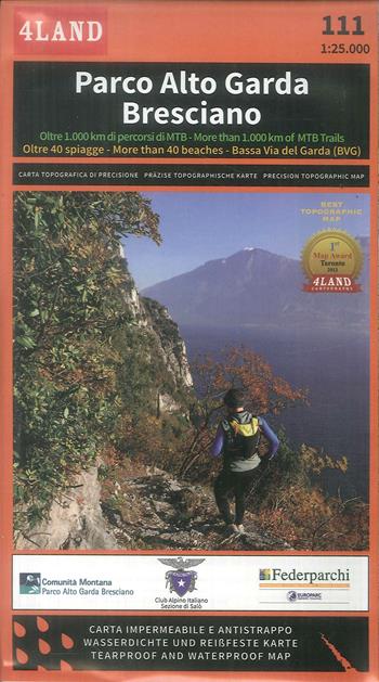 Parco Alto Garda bresciano. Carta escursionistica 1:25.000  - Libro 4Land 2019 | Libraccio.it