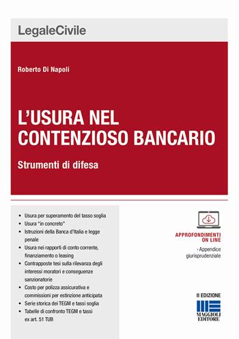 L' usura nel contenzioso bancario - Roberto Di Napoli - Libro Maggioli Editore 2017, Legale | Libraccio.it